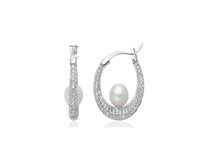 Orecchini Miluna Donna in Argento Perla PER2934